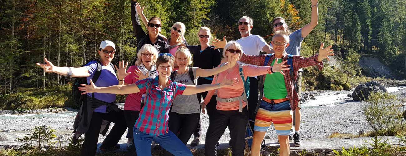 Geführte Mehrtageswanderung - Gruppenbild mit Gudrun Zandt