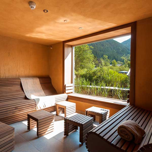Die Sauna des Seehotels am Weissensee