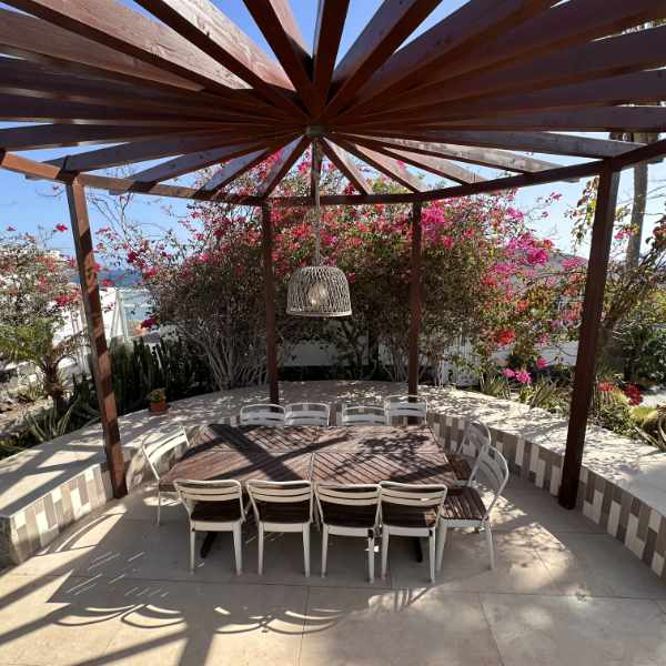 Gran Canaria 11 Die Pergola der Bungalowanlage