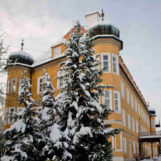 Yoga-Retreat im Schloss - das Schloss Blumenthal von oben